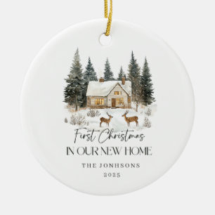 Erstes Weihnachten in unserem neuen Zuhause Winter Keramik Ornament
