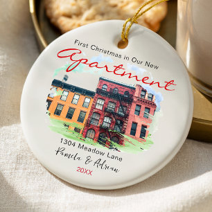 erstes Weihnachten Individuelle Wohnungsfoto Keramik Ornament