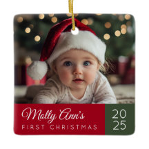 Erstes Weihnachten Keramik-Ornament für Babys