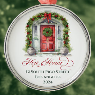 Erstes Weihnachten Monogramm Neues Zuhause Ornament Aus Metall
