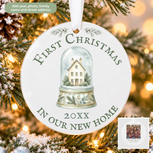 Erstes Weihnachten Neues Zuhause Wasserfarbe Schne Ornament