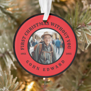 Erstes Weihnachten ohne Dich Gedenkbild Kunst Ornament