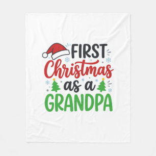 Erstes Weihnachten Opa Santa Hut Fleecedecke