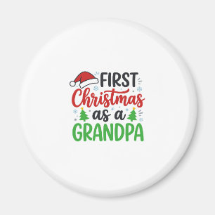 Erstes Weihnachten Opa Santa Hut Magnet