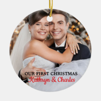 Erstes Weihnachten Personalisiertes Foto für Herrn Keramik Ornament