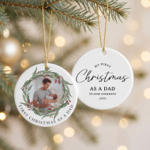 Erstes Weihnachten Vater Baby Foto Weihnachtsgirla