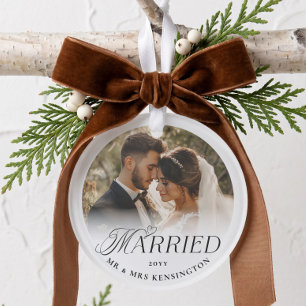 Erstes Weihnachten Verheiratet Benutzerdefinierte Ornament