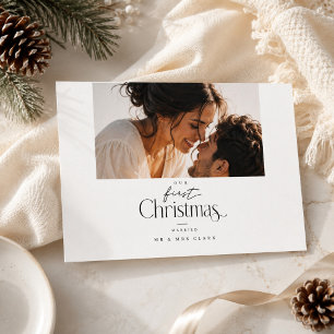 Erstes Weihnachten Verheiratet Breit Foto