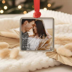 Erstes Weihnachten Verheiratet Geschenk für Frisch Ornament Aus Metall