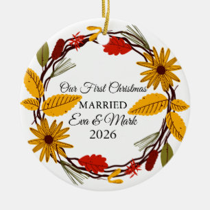 Erstes Weihnachten Verheiratet Schmuck 2026 Neuver Keramik Ornament