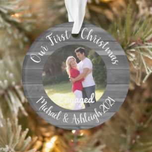 Erstes Weihnachten verlobt Ornament