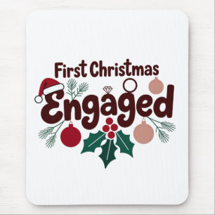 Erstes Weihnachten Verlobt Romantischer Urlaub Paa Mousepad