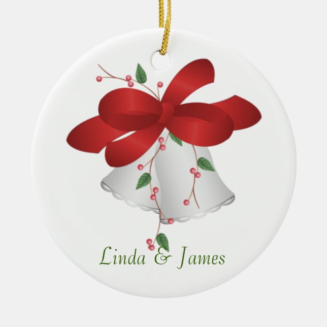 Erstes Weihnachten verzieren zusammen Keramik Ornament (Vorne)