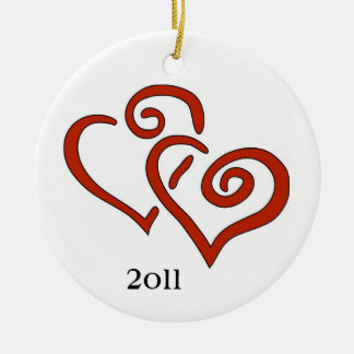 Erstes Weihnachten zusammen 2011 Keramikornament