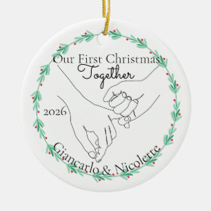 Erstes Weihnachten Zusammen mit Pinky-Versprechen Keramik Ornament