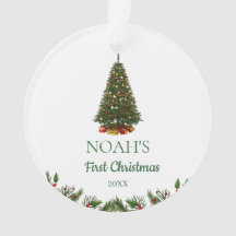 Erstes Weihnachtsbaum-Ornament fürs Baby