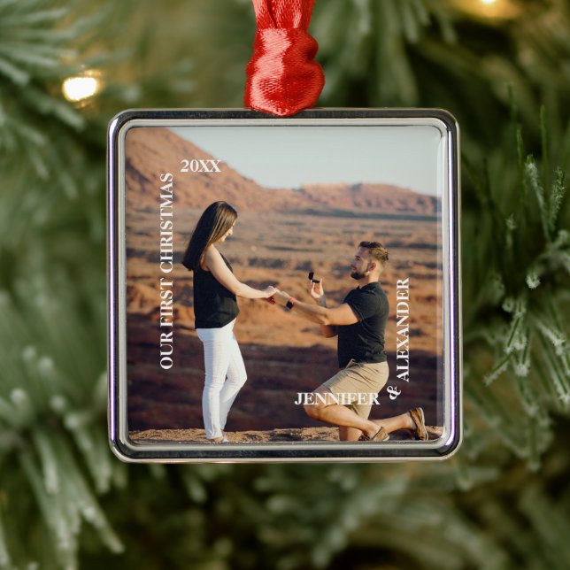 Erstes Weihnachtsfest - Foto Ornament Aus Metall (Baum)
