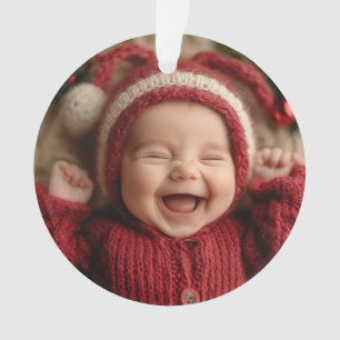 Erstes Weihnachtsfoto-Andenken für Babys Ornament