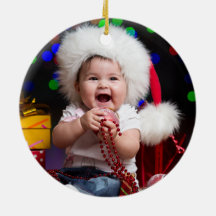 Erstes Weihnachtsfoto-Ornament für das Baby