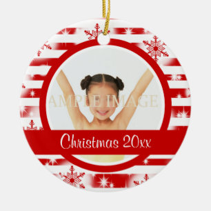 Erstes WeihnachtsFoto personifizieren Keramik Ornament