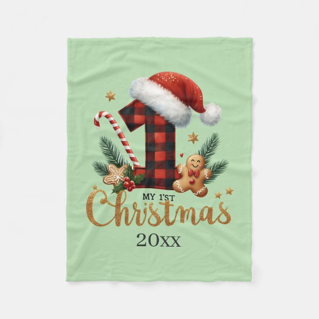 erstes Weihnachtsgeschenk Fleecedecke (Vorderseite)
