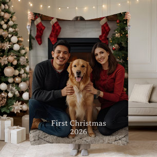 Erstes Weihnachtsgeschenk Foto Sherpa Blanket Sherpadecke