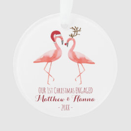 Erstes Weihnachtsverlobte oder verheiratete Ornament