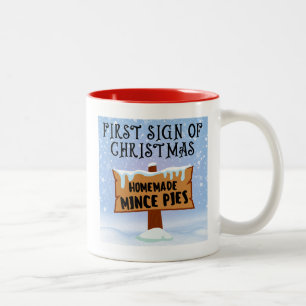 Erstes Zeichen von Weihnachten - hausgemachte Minz Zweifarbige Tasse