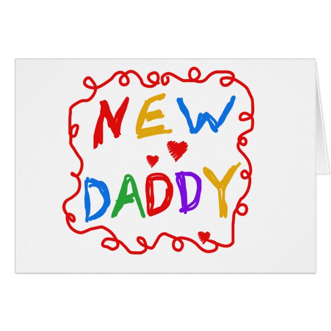 Erstfarben New Daddy Tshirts und Geschenke (Vorderseite (Horizontal))