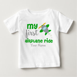 Erstflug-Flugzeug Personalisiert Baby T-shirt