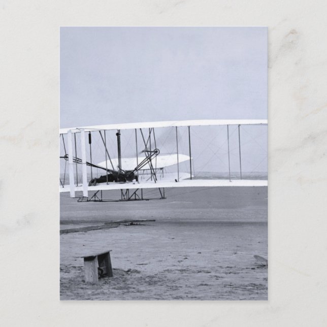 Erstflug von Wright Brothers 1903 Postkarte (Vorderseite)