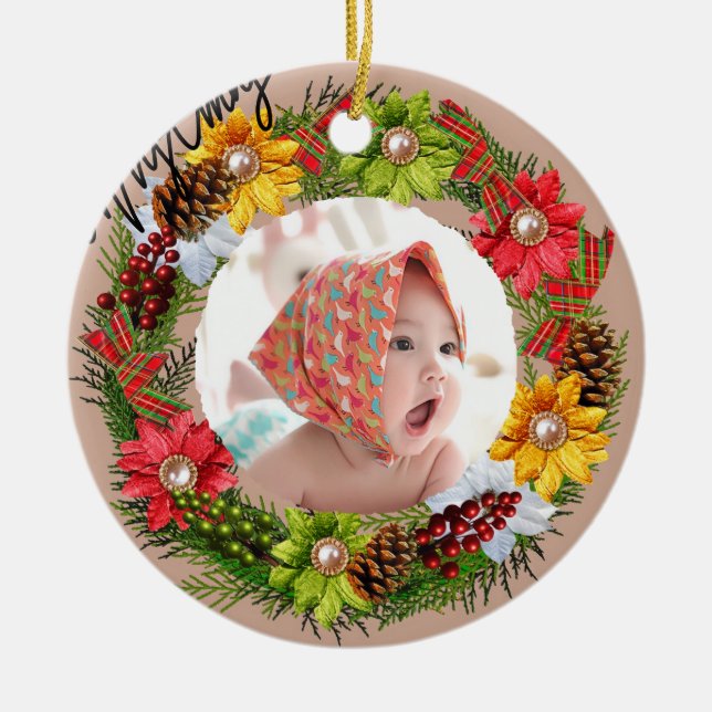 Erstgeburt Keramik Ornament (Vorne)
