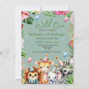 Erstgeburt Safari Animal Wild One Floral