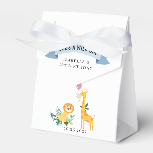 Erstgeburtenwaldtiere Lion Giraffe Geschenkschachtel (Vorderseite)