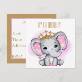 Erstgeburtskind Princess Elefant Einladung