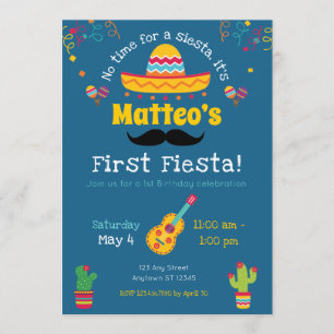 Erstgeburtstag Fiesta Mexikanischer Geburtstag Ein Einladung