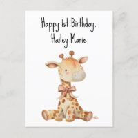 Erstgeburtstag Toy Giraffe Personalisiert