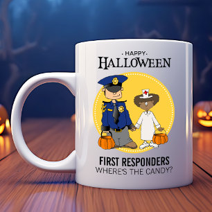 Ersthelfer Polizist Krankenschwester Halloween Kaffeetasse
