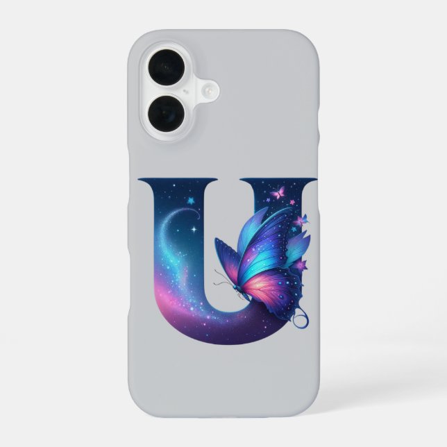 Erstinitial iPhone 16 Hülle (Rückseite)