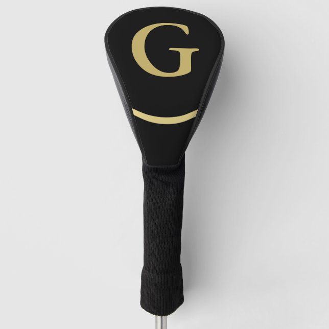 Erstklassige Black & Gold Golf Treiberabdeckung Headcover (Vorderseite)