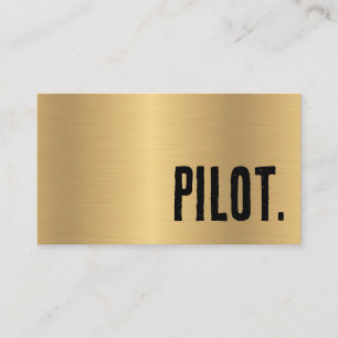 Erstklassige Faux-Gold-Pilot-Karte Visitenkarte