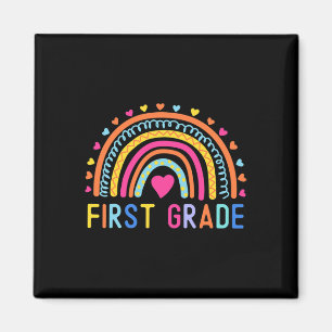 Erstklassige Regenbogen Mädchen Jungen Lehrer Team Magnet