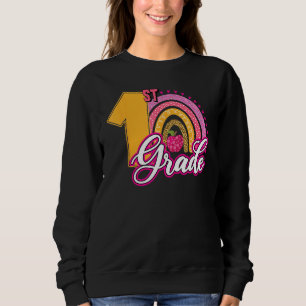 Erstklassige Regenbogenmädchen Jungen Lehrer Erste Sweatshirt