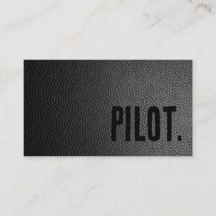 Erstklassige schwarze Kunstleder-Pilot Visitenkarte