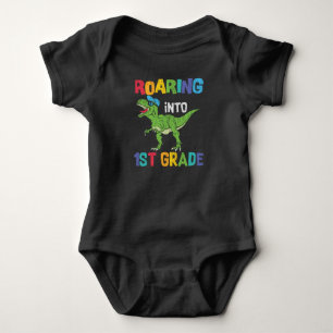 Erstklassiger Dino-Fan erster Schultag Kinder Gesc Baby Strampler