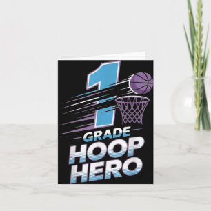 Erstklassiger Hoop-Held - Basketball Rückseite der Karte
