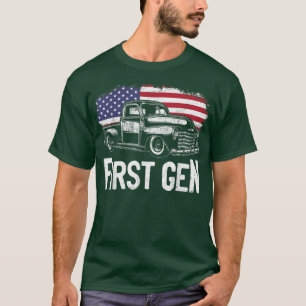 Erstklassiger Oldtimer-LKW der ersten Generation V T-Shirt