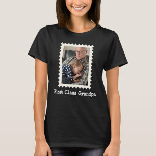 Erstklassiges Opa Bestes Opa je individuelles Foto T-Shirt
