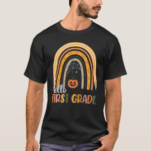Erstklassiges Regenbogenteam Hallo 1. Klasse Lehre T-Shirt