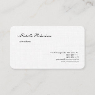 Erstklassiges Schwarz-weißes schlichtes Visitenkarte